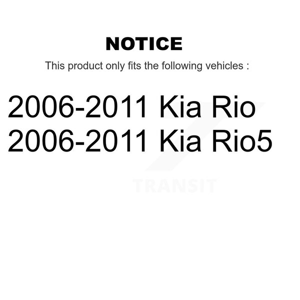 Front Wheel Bearing And Tie Rod End Kit For 2006-2011 Kia Rio Rio5